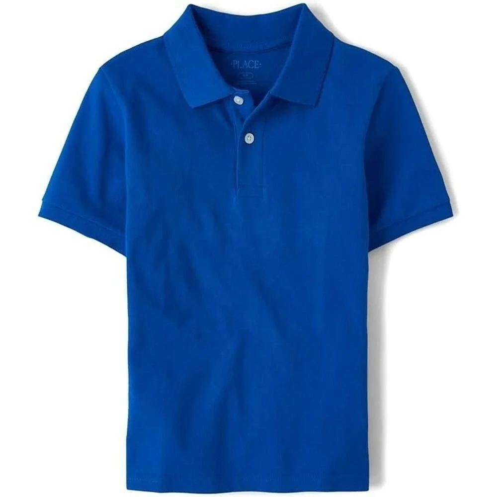 The Childrens Place Kids Boys Royal Blue Short Sleeve Pique Polo Shirt‎ Size M